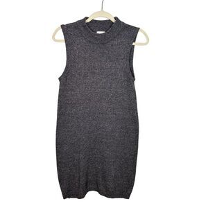 Garnet Hill Sleeveless Sweater Dress Linen Cotton